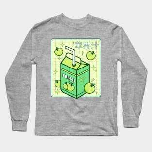 Kawaii Apple Juice Box Cute Juice Lover Long Sleeve T-Shirt